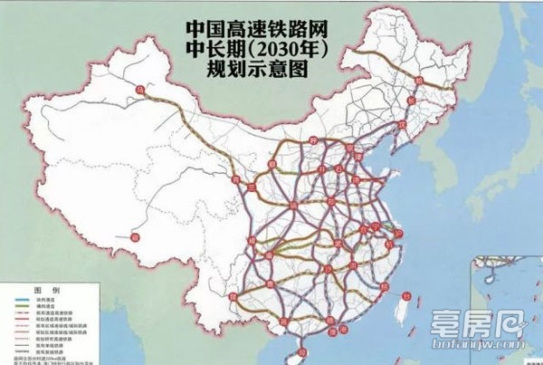 中囯高铁2030年规划